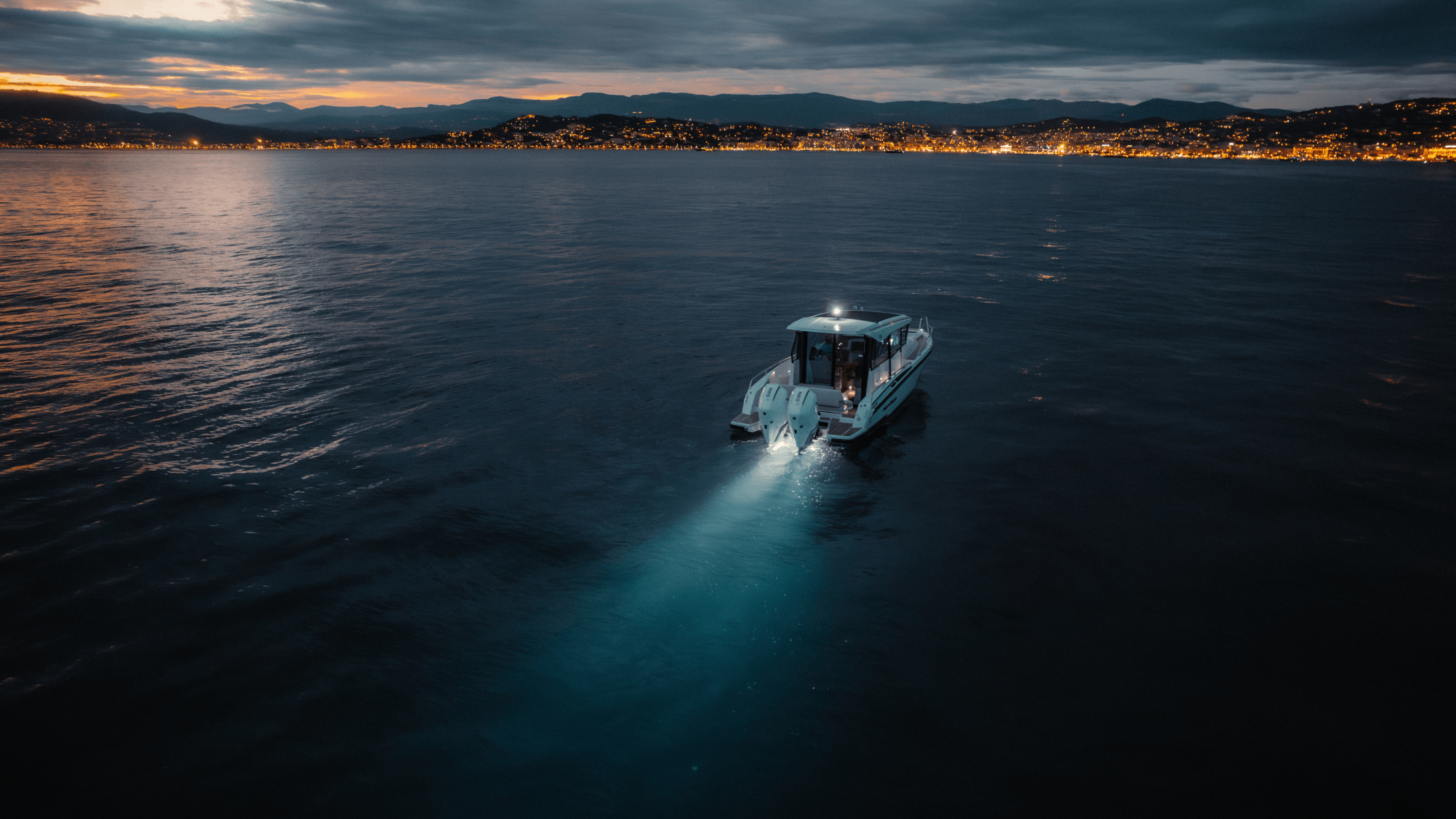Luxury yacht on calm waters